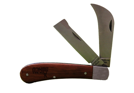 چاقو پیوند دو تیغه بهکو دسته چوبی